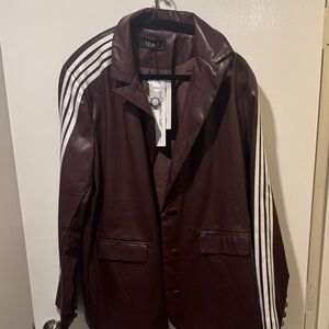 AKIRA Maroon Jacket with White Stripes